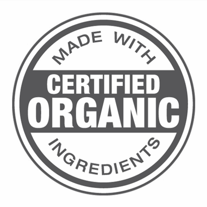 Made with certified organic ingredients