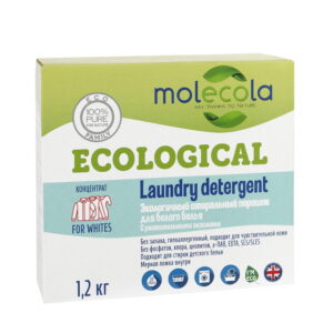 Экологичный концентрированный стиральный порошок для белого белья MOLECOLA
